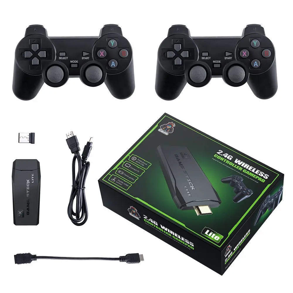4K M8 Mini Video Game Console USB Stick Wireless Handheld Player Built-in 3500 HD TV Out Handheld Retro Video-8