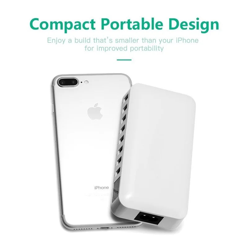 Caricatore rapido USB multi 8 porte Telefono desktop Carregador Display LCD Stazione di ricarica Dock HUB per Iphone 14 Samsung Xiaomi Tablet