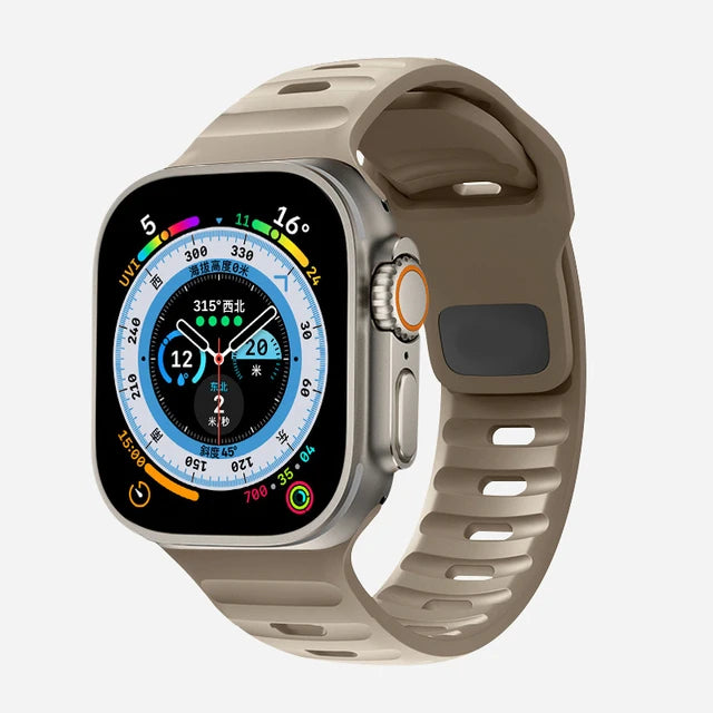 Cinturino Apple Watch 49mm 44mm 45mm 41mm 40mm 42mm 38mm Bracciale sportivo in silicone morbido iwatch Serise 8 7 SE 6 5 9 Ultra 49mm