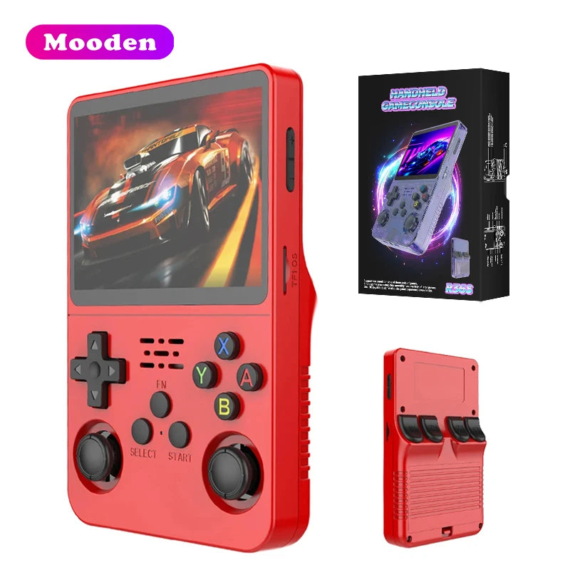 S R36S Handheld Game Player 64GB 10000+ Games Retro Video Game Console 3.5 Inch Screen Handheld Gaming Console EE System-3
