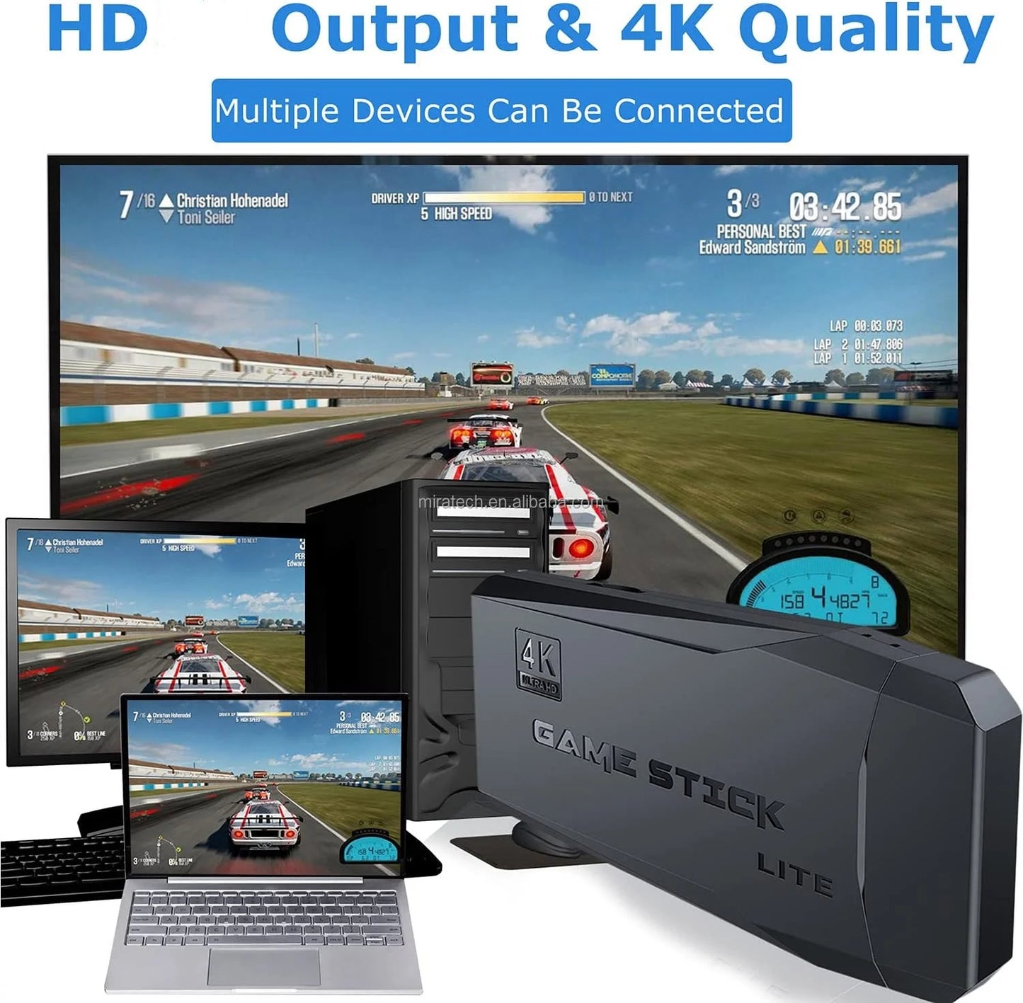 2.4G Wireless Dual Player Game Stick 4K TV Output M8 Video Game Console for Christmas Kids Children Student Gift-3