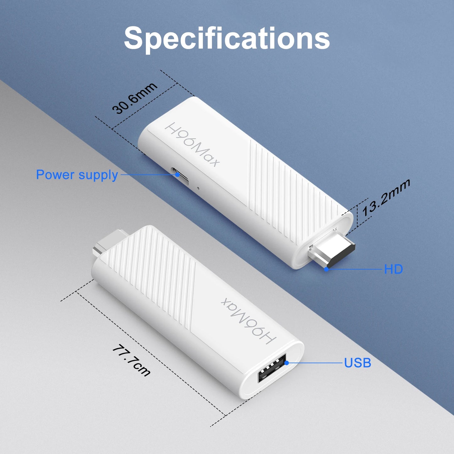 Factory Original H96 Max Android TV Stick 4K UHD Quad Core Allwinner H313 Dual WiFi 6 Ultra HD Smart TV Stick-4