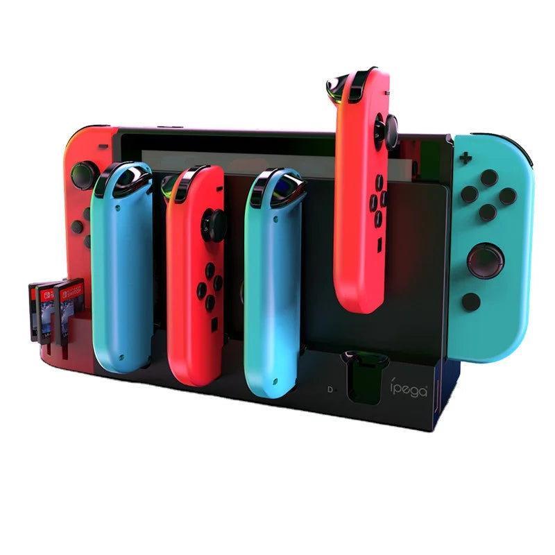 For Nintendo Switch Charging Station 4 Port Holder 9 Games Slots Charger Stand for Nintendo Switch Console-0