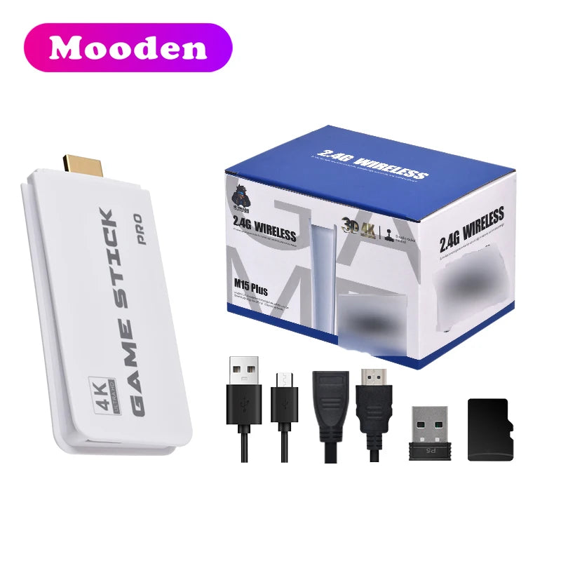 L M15 Game Stick 4K TV HD Output Portable Mini Retro Gaming Console  2.4g Wireless Classic TV Video Games Console for PS1-0