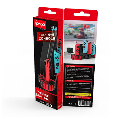 For Nintendo Switch Charging Station 4 Port Holder 9 Games Slots Charger Stand for Nintendo Switch Console-4