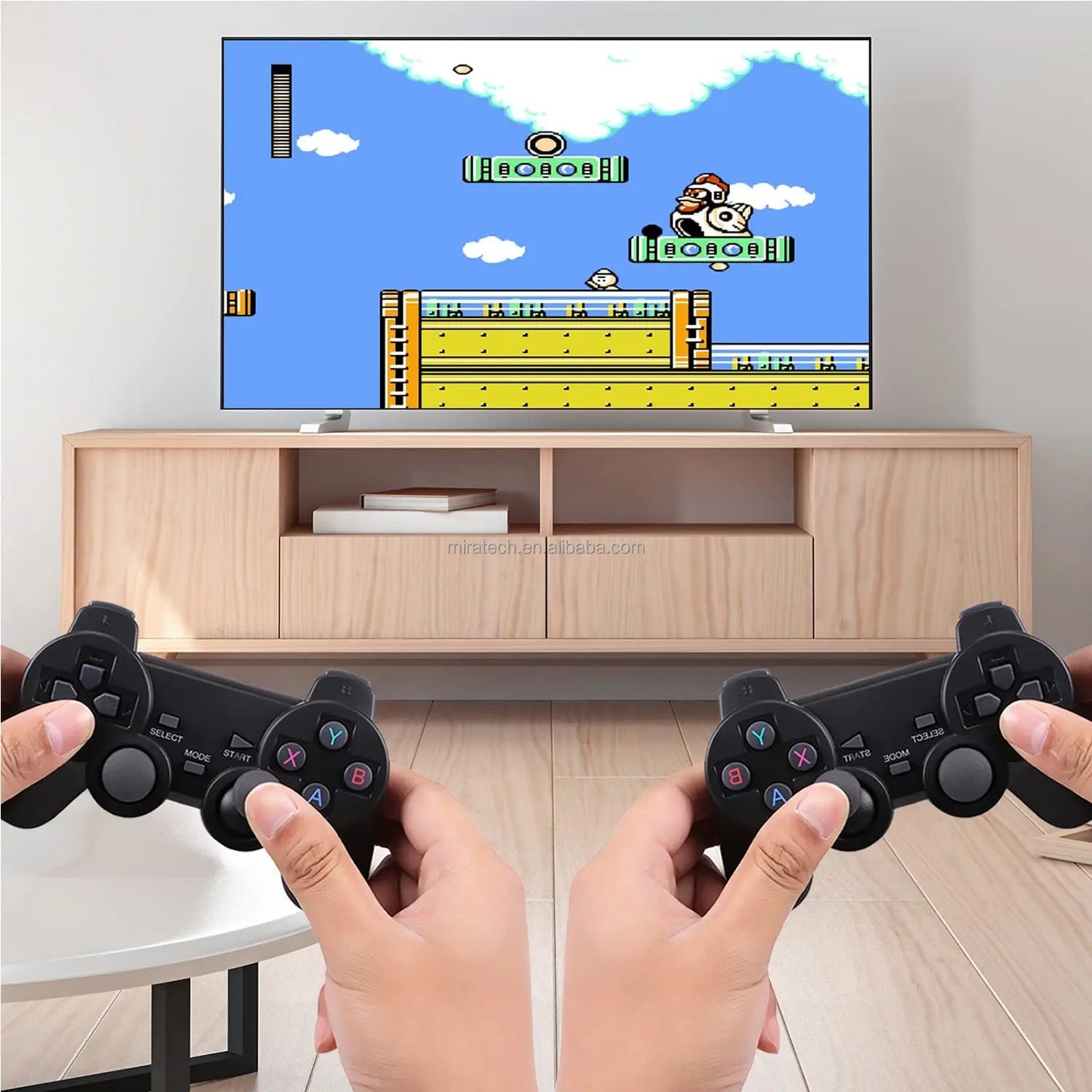 2.4G Wireless Dual Player Game Stick 4K TV Output M8 Video Game Console for Christmas Kids Children Student Gift-2