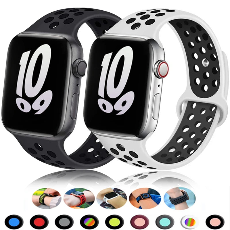 Cinturino Apple Watch 46mm 44mm 40mm 42-38-41mm 45mm Breathable Bracelet iWatch Series 10 9 8 7 6 SE 5 3 Ultra 2 49mm