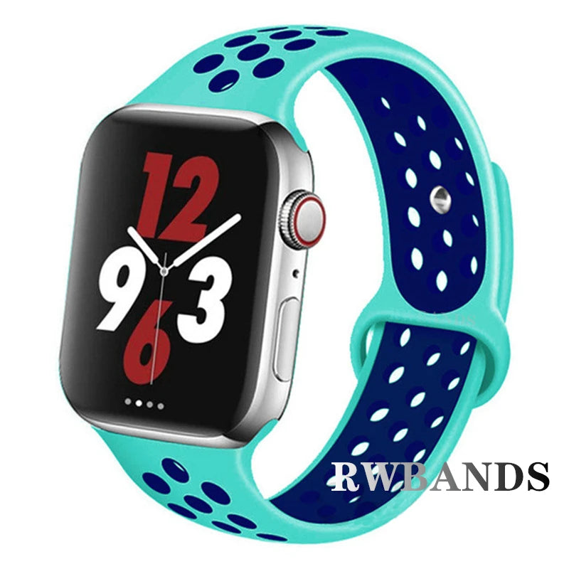 Cinturino Apple Watch 46mm 44mm 40mm 42-38-41mm 45mm Breathable Bracelet iWatch Series 10 9 8 7 6 SE 5 3 Ultra 2 49mm