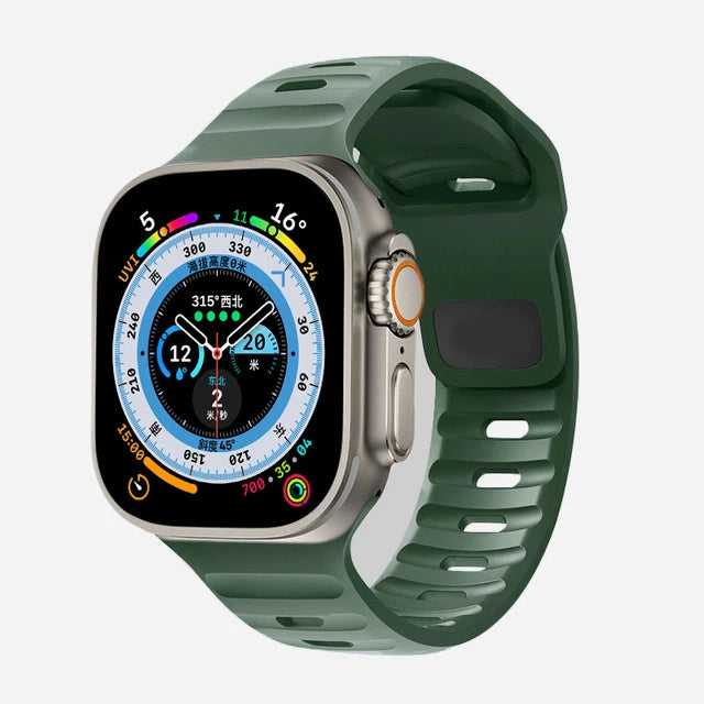 Cinturino Apple Watch 49mm 44mm 45mm 41mm 40mm 42mm 38mm Bracciale sportivo in silicone morbido iwatch Serise 8 7 SE 6 5 9 Ultra 49mm