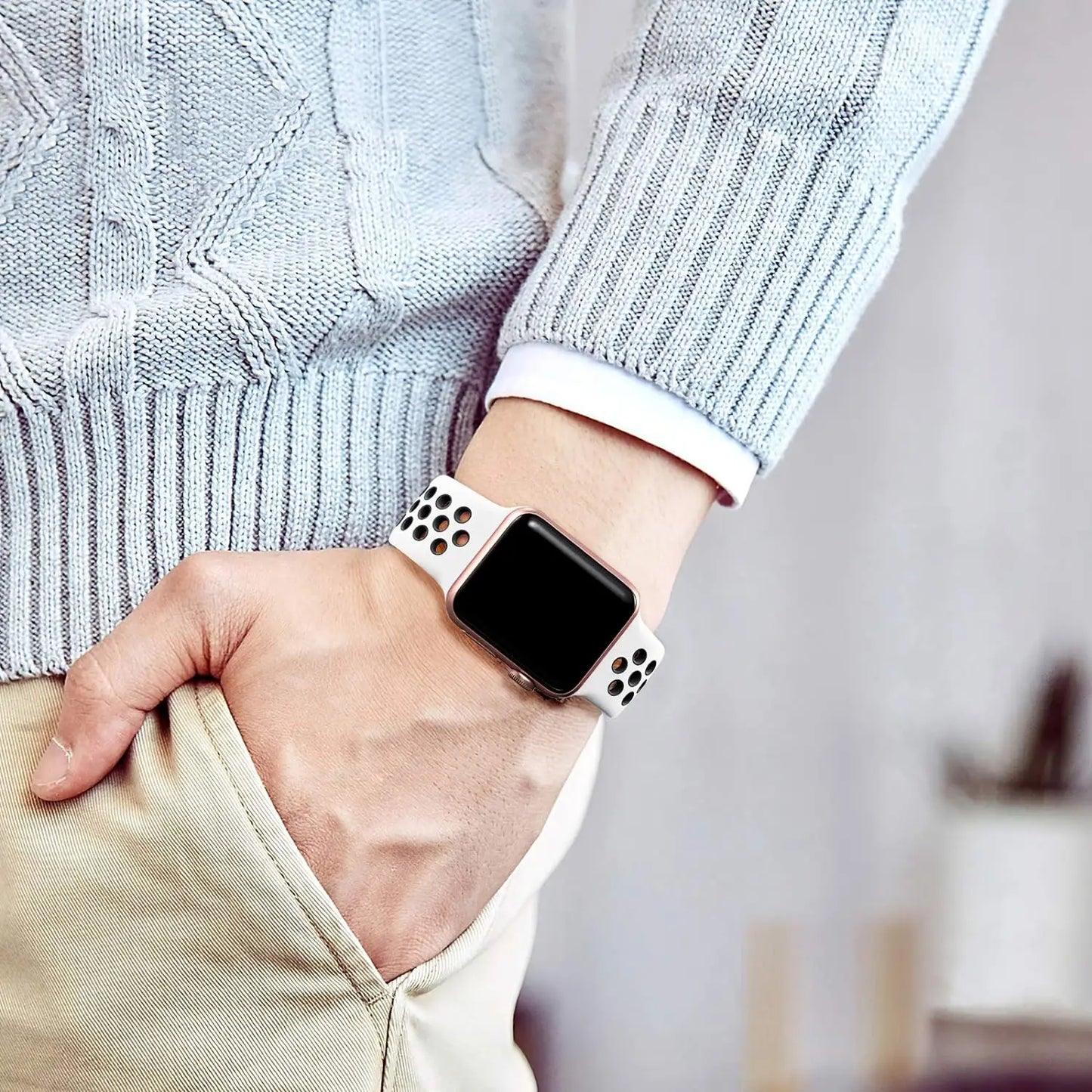 Cinturino Apple Watch 46mm 44mm 40mm 42-38-41mm 45mm Breathable Bracelet iWatch Series 10 9 8 7 6 SE 5 3 Ultra 2 49mm