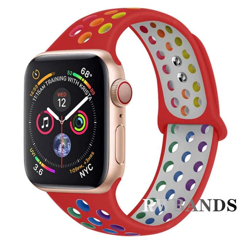 Cinturino Apple Watch 46mm 44mm 40mm 42-38-41mm 45mm Breathable Bracelet iWatch Series 10 9 8 7 6 SE 5 3 Ultra 2 49mm