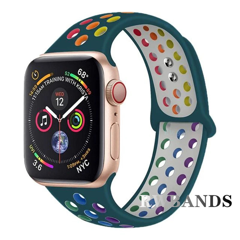 Cinturino Apple Watch 46mm 44mm 40mm 42-38-41mm 45mm Breathable Bracelet iWatch Series 10 9 8 7 6 SE 5 3 Ultra 2 49mm