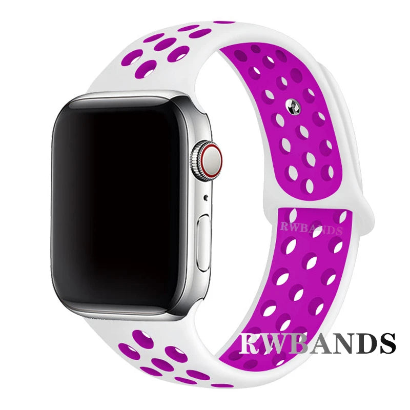Cinturino Apple Watch 46mm 44mm 40mm 42-38-41mm 45mm Breathable Bracelet iWatch Series 10 9 8 7 6 SE 5 3 Ultra 2 49mm
