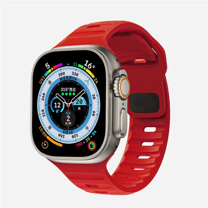 Cinturino Apple Watch 49mm 44mm 45mm 41mm 40mm 42mm 38mm Bracciale sportivo in silicone morbido iwatch Serise 8 7 SE 6 5 9 Ultra 49mm