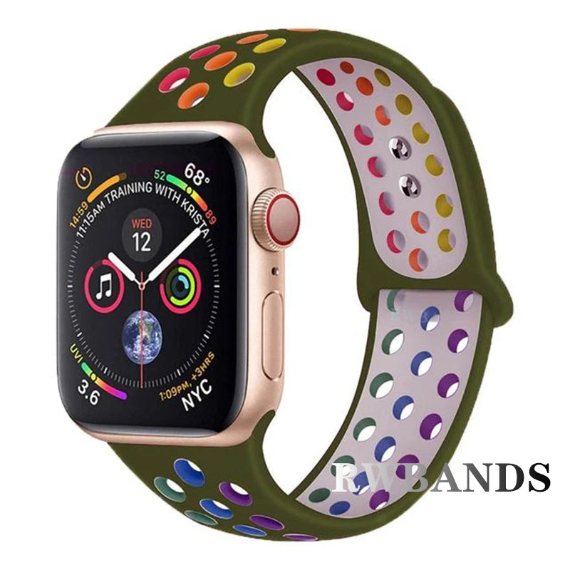 Cinturino Apple Watch 46mm 44mm 40mm 42-38-41mm 45mm Breathable Bracelet iWatch Series 10 9 8 7 6 SE 5 3 Ultra 2 49mm