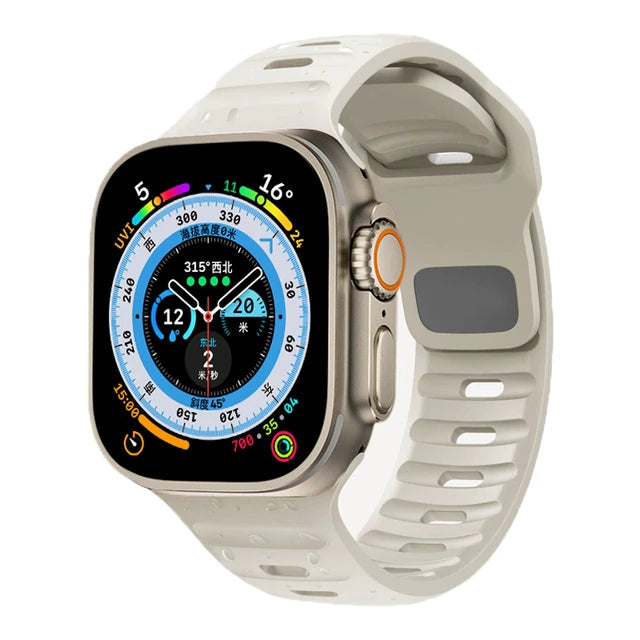 Cinturino Apple Watch 49mm 44mm 45mm 41mm 40mm 42mm 38mm Bracciale sportivo in silicone morbido iwatch Serise 8 7 SE 6 5 9 Ultra 49mm