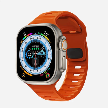 Cinturino Apple Watch 49mm 44mm 45mm 41mm 40mm 42mm 38mm Bracciale sportivo in silicone morbido iwatch Serise 8 7 SE 6 5 9 Ultra 49mm
