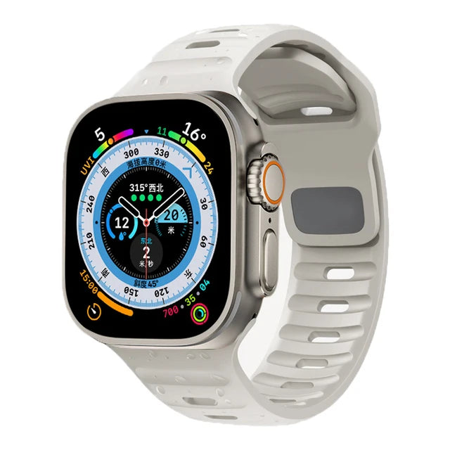 Cinturino Apple Watch 49mm 44mm 45mm 41mm 40mm 42mm 38mm Bracciale sportivo in silicone morbido iwatch Serise 8 7 SE 6 5 9 Ultra 49mm