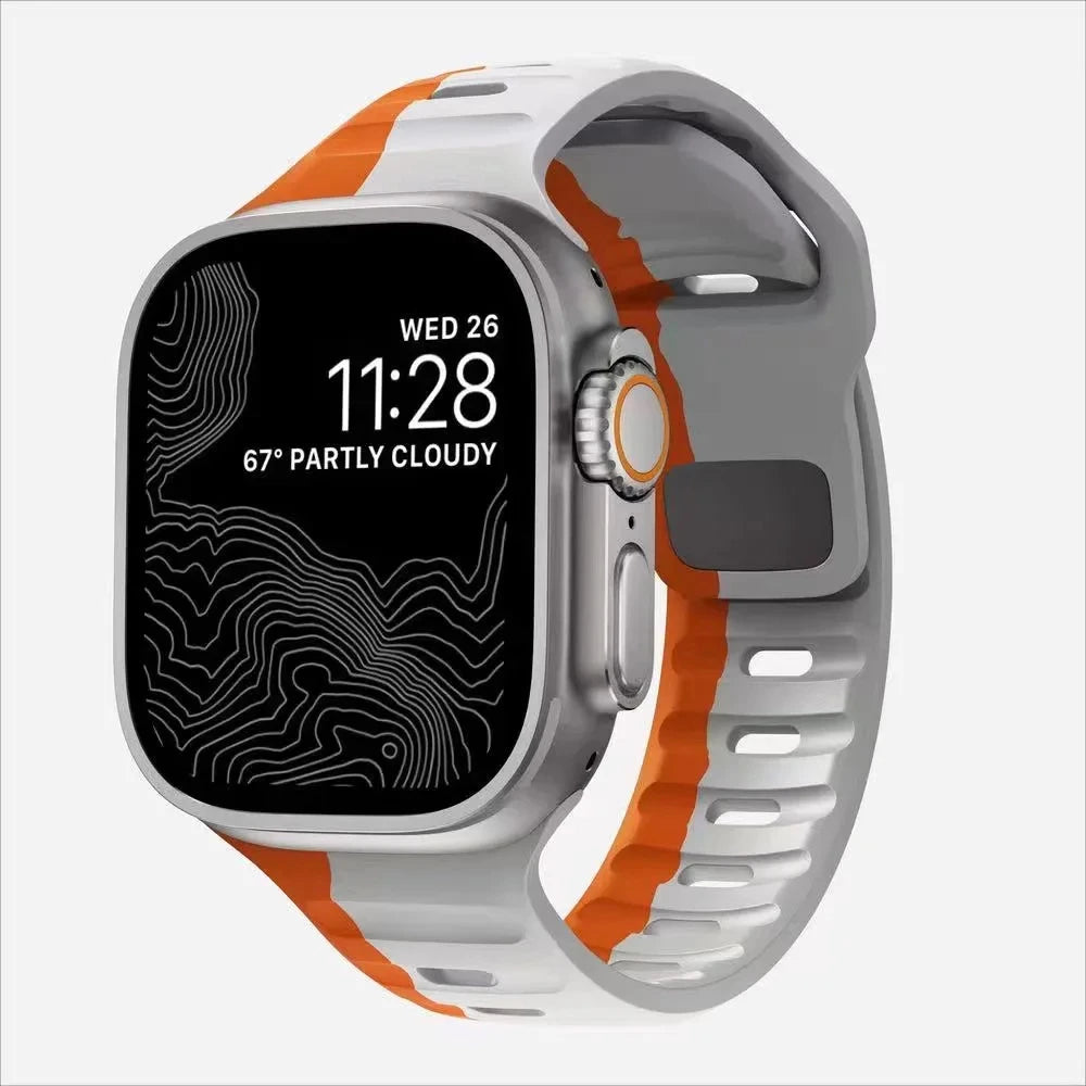 Cinturino Apple Watch 49mm 44mm 45mm 41mm 40mm 42mm 38mm Bracciale sportivo in silicone morbido iwatch Serise 8 7 SE 6 5 9 Ultra 49mm