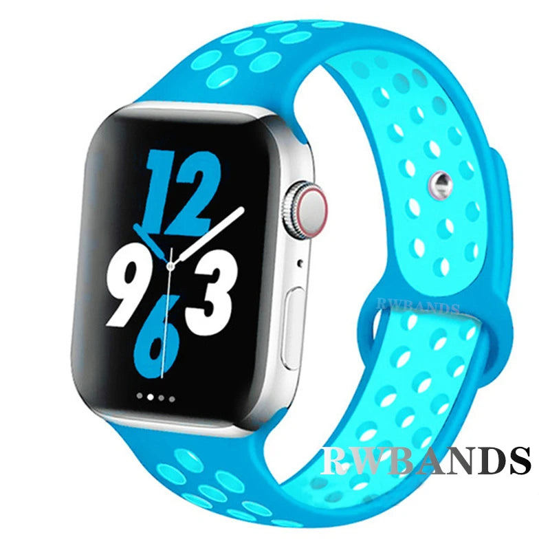 Cinturino Apple Watch 46mm 44mm 40mm 42-38-41mm 45mm Breathable Bracelet iWatch Series 10 9 8 7 6 SE 5 3 Ultra 2 49mm