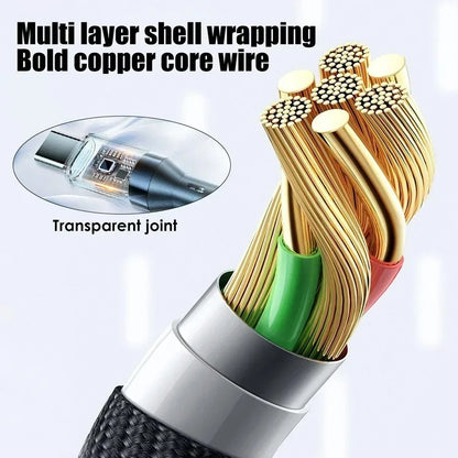 Cavo di ricarica super veloce per telefono da 120 W da tipo C a tipo C con display a LED Cavo dati da USB a tipo C per Xiaomi Samsung Huawei