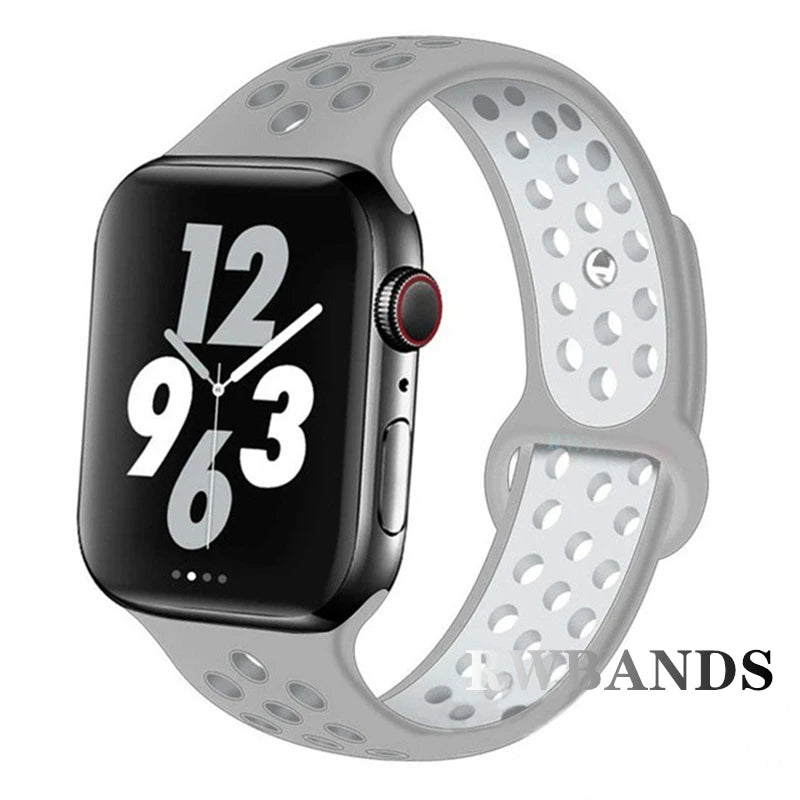 Sport Strap for Apple Watch 46mm 44mm 40mm 42-38-41mm 45mm Breathable Bracelet iWatch Series 10 9 8 7 6 SE 5 3 Ultra 2 49mm