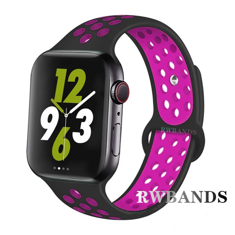 Cinturino Apple Watch 46mm 44mm 40mm 42-38-41mm 45mm Breathable Bracelet iWatch Series 10 9 8 7 6 SE 5 3 Ultra 2 49mm