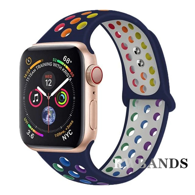 Cinturino Apple Watch 46mm 44mm 40mm 42-38-41mm 45mm Breathable Bracelet iWatch Series 10 9 8 7 6 SE 5 3 Ultra 2 49mm