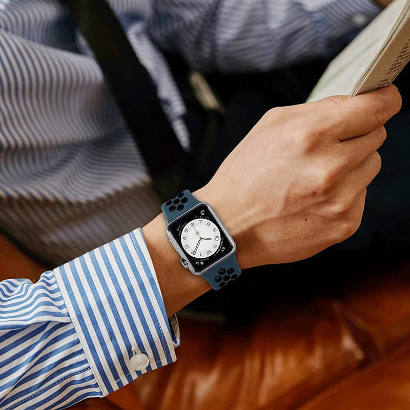 Cinturino Apple Watch 46mm 44mm 40mm 42-38-41mm 45mm Breathable Bracelet iWatch Series 10 9 8 7 6 SE 5 3 Ultra 2 49mm