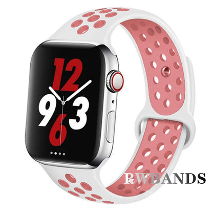 Sport Strap for Apple Watch 46mm 44mm 40mm 42-38-41mm 45mm Breathable Bracelet iWatch Series 10 9 8 7 6 SE 5 3 Ultra 2 49mm