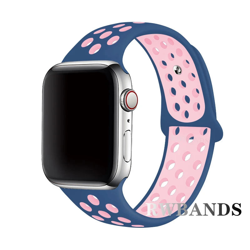 Cinturino Apple Watch 46mm 44mm 40mm 42-38-41mm 45mm Breathable Bracelet iWatch Series 10 9 8 7 6 SE 5 3 Ultra 2 49mm