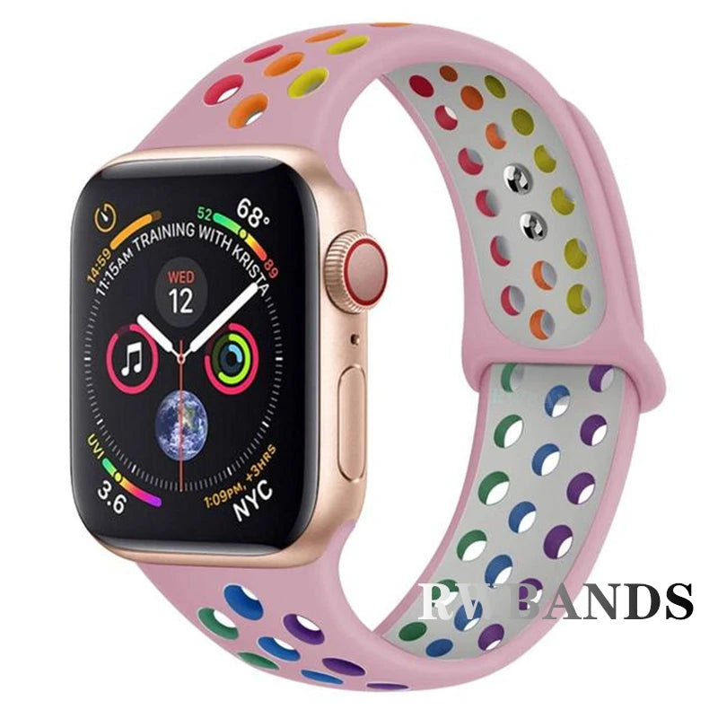 Cinturino Apple Watch 46mm 44mm 40mm 42-38-41mm 45mm Breathable Bracelet iWatch Series 10 9 8 7 6 SE 5 3 Ultra 2 49mm