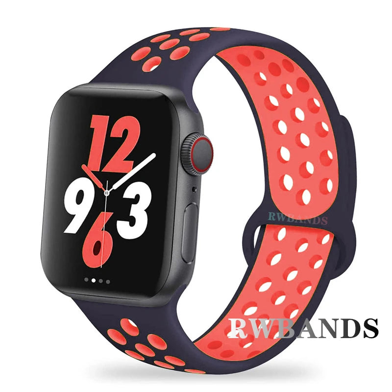 Cinturino Apple Watch 46mm 44mm 40mm 42-38-41mm 45mm Breathable Bracelet iWatch Series 10 9 8 7 6 SE 5 3 Ultra 2 49mm
