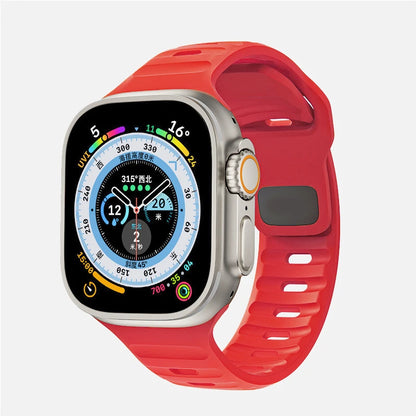 Cinturino Apple Watch 49mm 44mm 45mm 41mm 40mm 42mm 38mm Bracciale sportivo in silicone morbido iwatch Serise 8 7 SE 6 5 9 Ultra 49mm