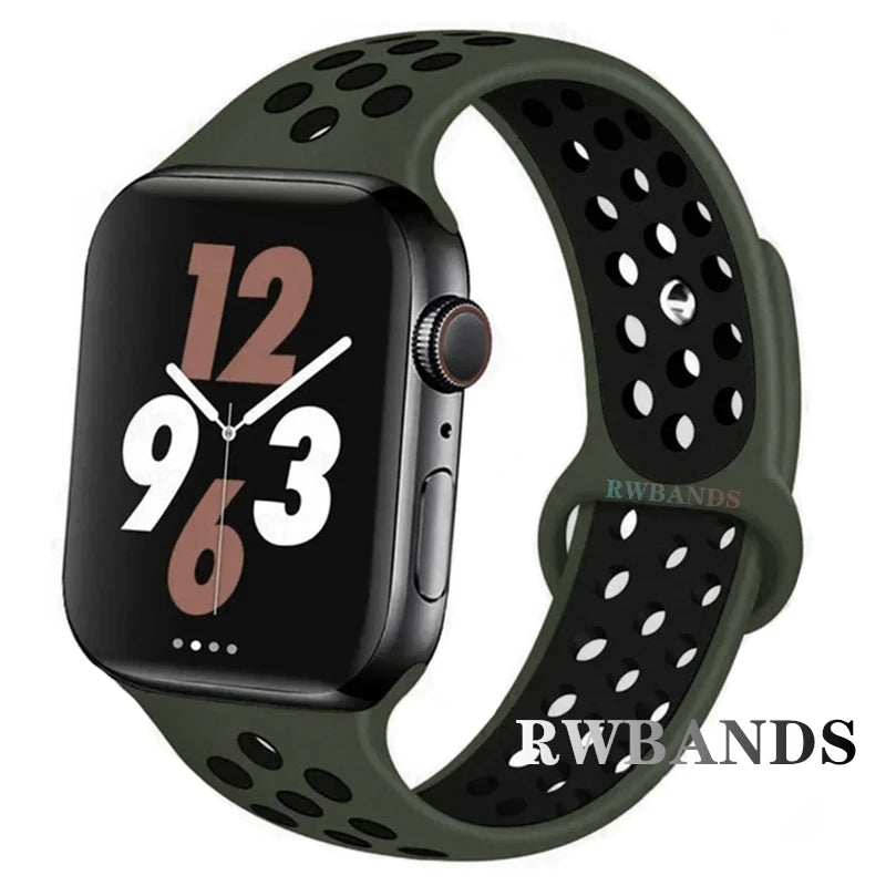 Cinturino Apple Watch 46mm 44mm 40mm 42-38-41mm 45mm Breathable Bracelet iWatch Series 10 9 8 7 6 SE 5 3 Ultra 2 49mm