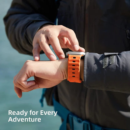 Cinturino Apple Watch 49mm 44mm 45mm 41mm 40mm 42mm 38mm Bracciale sportivo in silicone morbido iwatch Serise 8 7 SE 6 5 9 Ultra 49mm