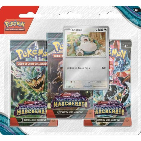 Pokemon - Blister 3 Bustine + 1 Card - Crepuscolo Mascherato - ITA